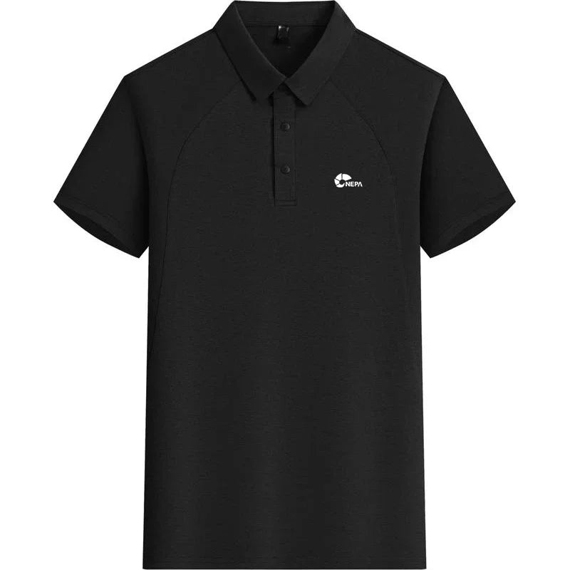 Men's polo shirt short sleeved sports patchwork printed top summer brand comfortable, breathable, casual and fashionable T-shirt