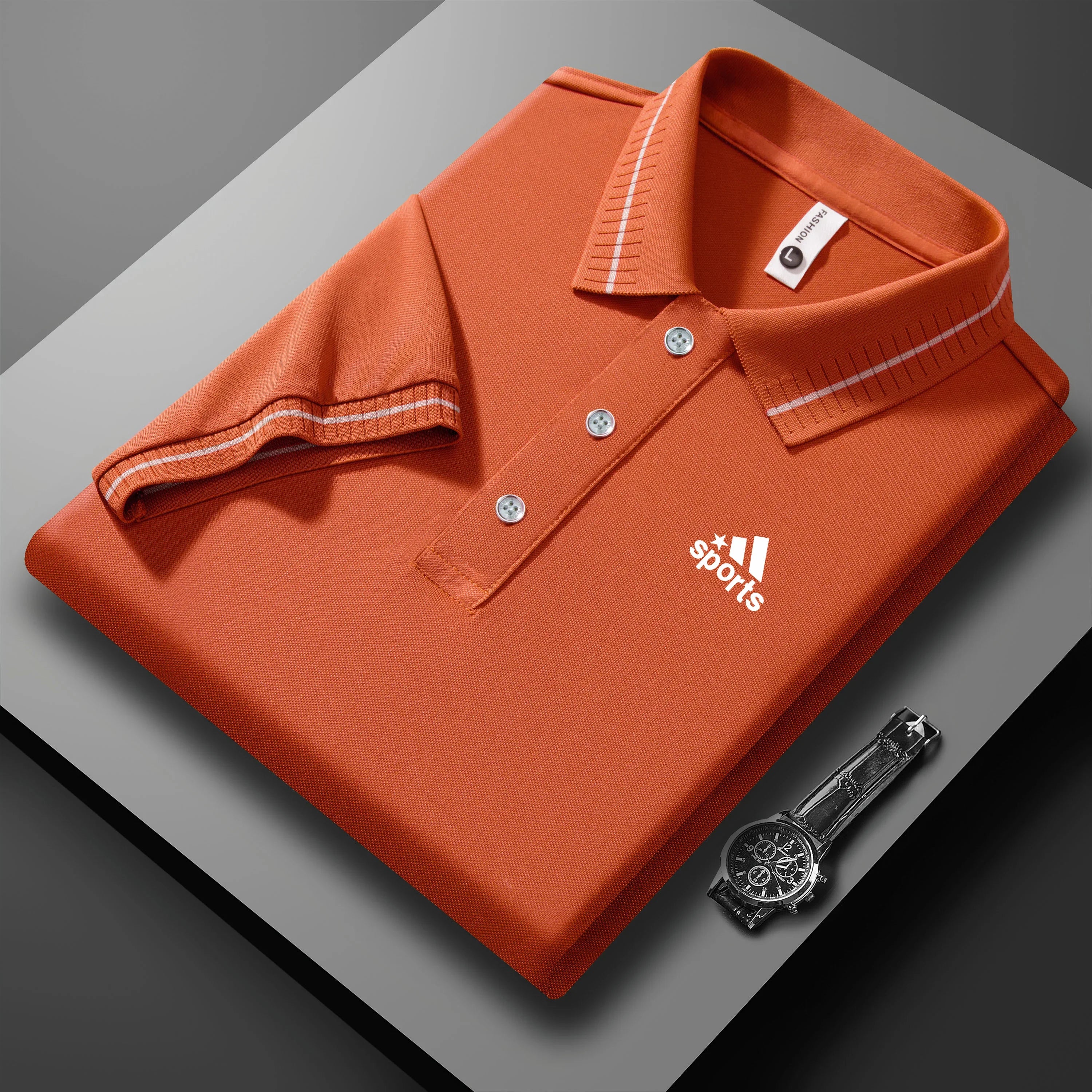Men's Casual Fashion Short Sleeve POLO Shirt Summer Comfortable Top Quality Cotton Breathable Unisex Solid Color Polo Shirt