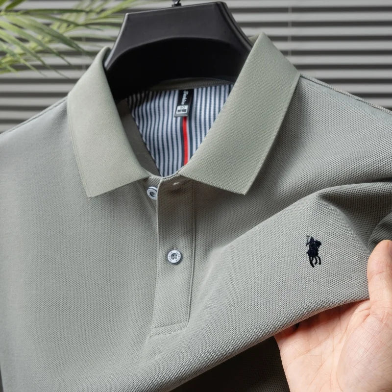 100% cotton luxury brand short sleeve polo shirt men new classic pony embroidery summer T-shirt high-end fashion casual Paul top
