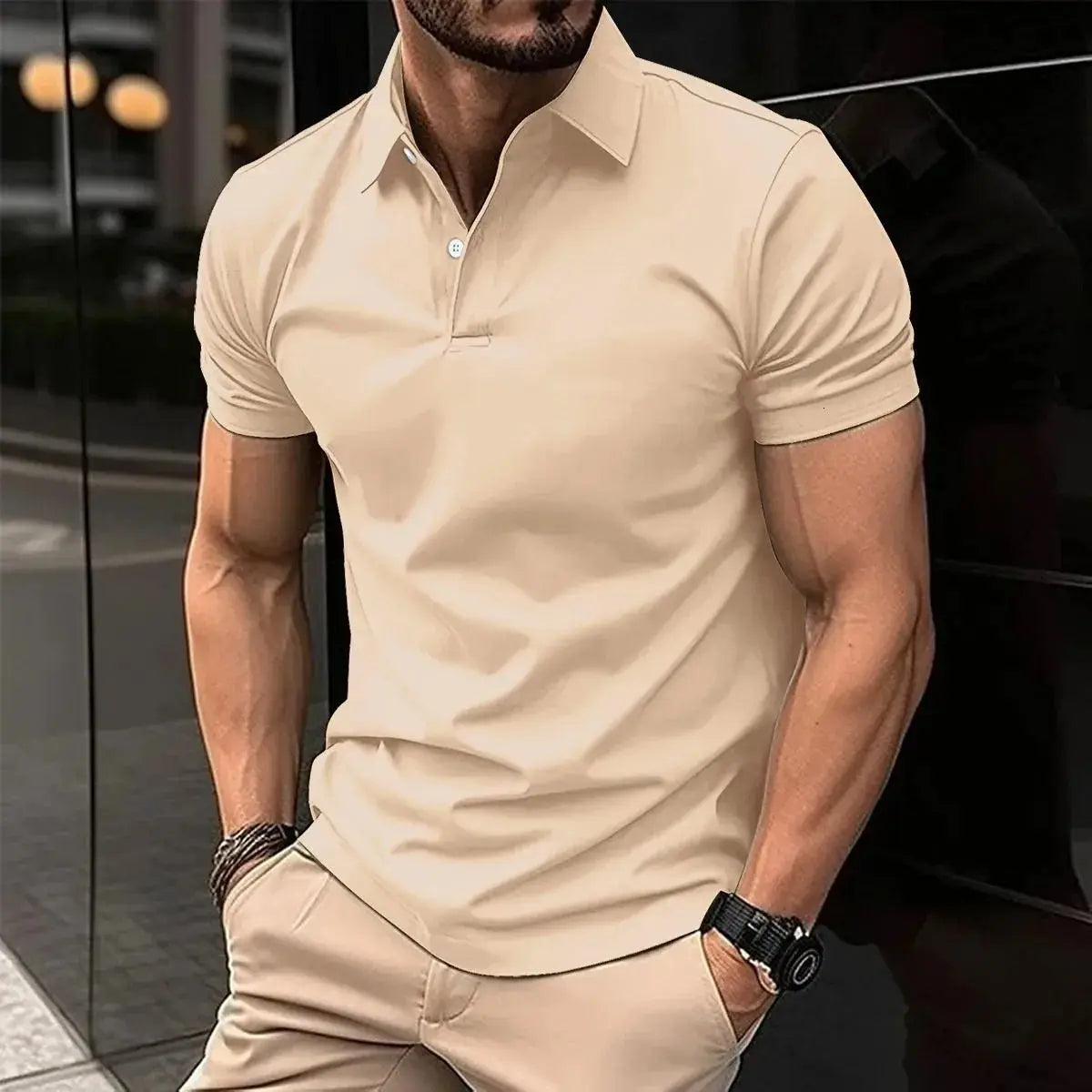 The 2026 Summer New Men's POLO Shirt Features A Casual Fashionable Comfortable Soft and Breathable 3D Striped Pattern Print Kids