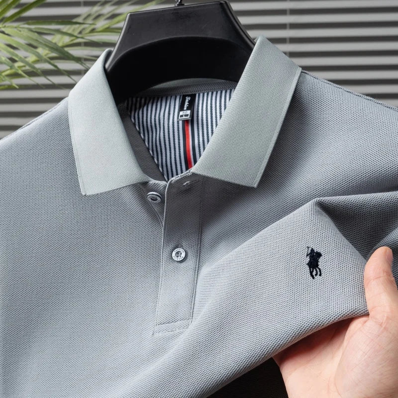 100% cotton luxury brand short sleeve polo shirt men new classic pony embroidery summer T-shirt high-end fashion casual Paul top