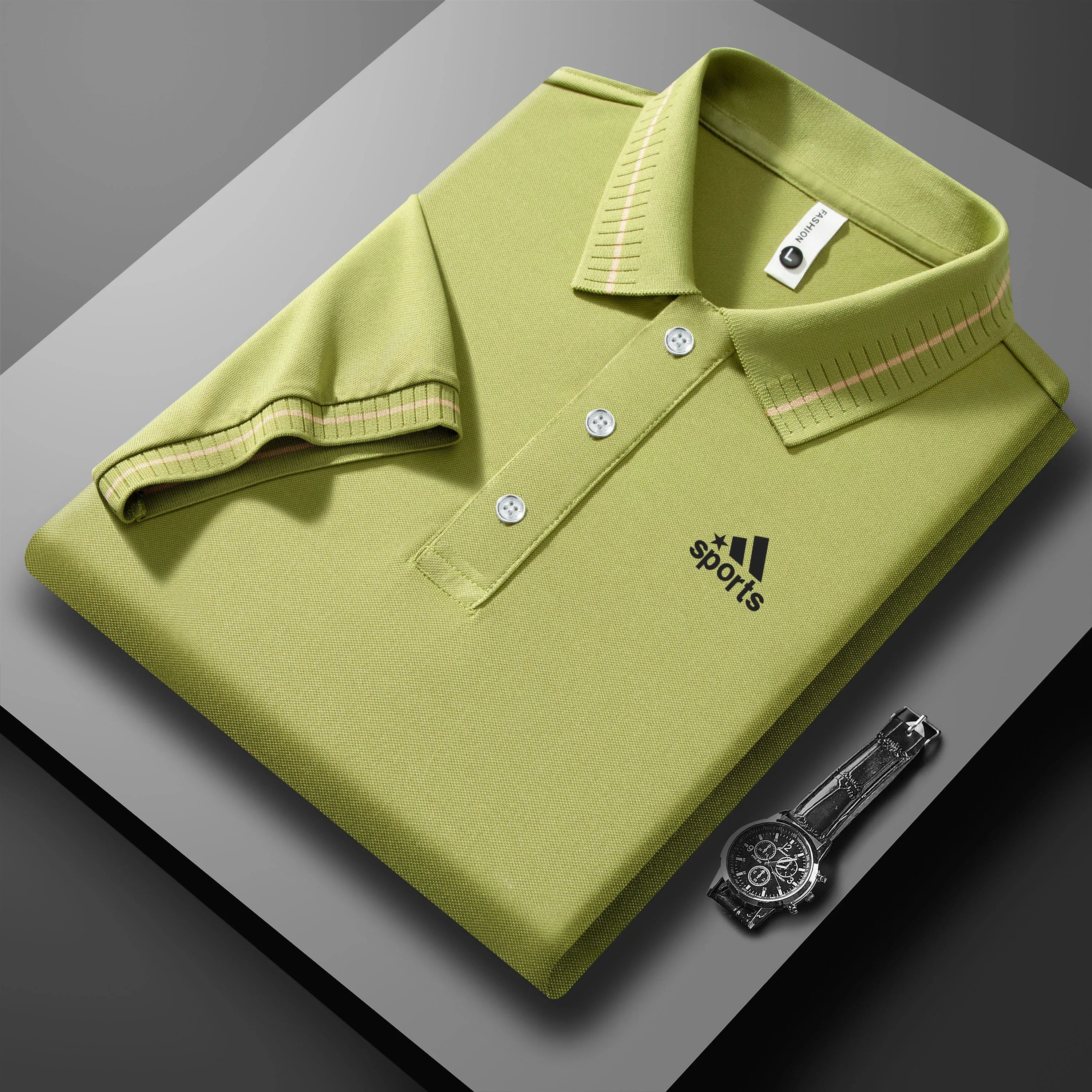 Men's Casual Fashion Short Sleeve POLO Shirt Summer Comfortable Top Quality Cotton Breathable Unisex Solid Color Polo Shirt