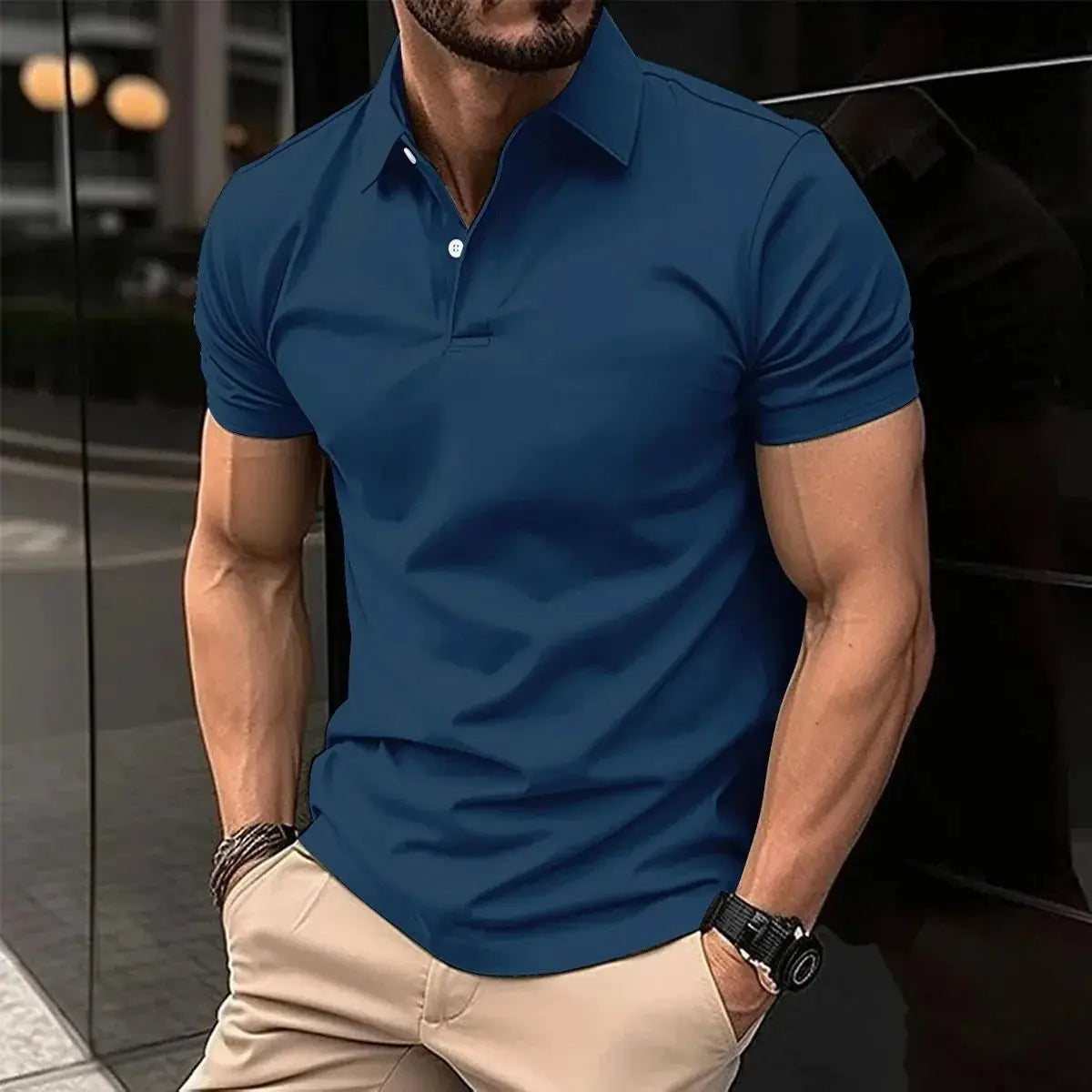 The 2026 Summer New Men's POLO Shirt Features A Casual Fashionable Comfortable Soft and Breathable 3D Striped Pattern Print Kids