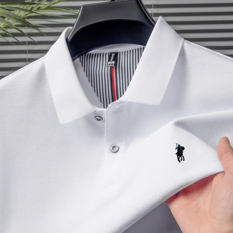 100% cotton luxury brand short sleeve polo shirt men new classic pony embroidery summer T-shirt high-end fashion casual Paul top