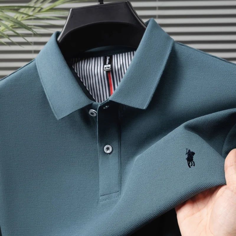 100% cotton luxury brand short sleeve polo shirt men new classic pony embroidery summer T-shirt high-end fashion casual Paul top