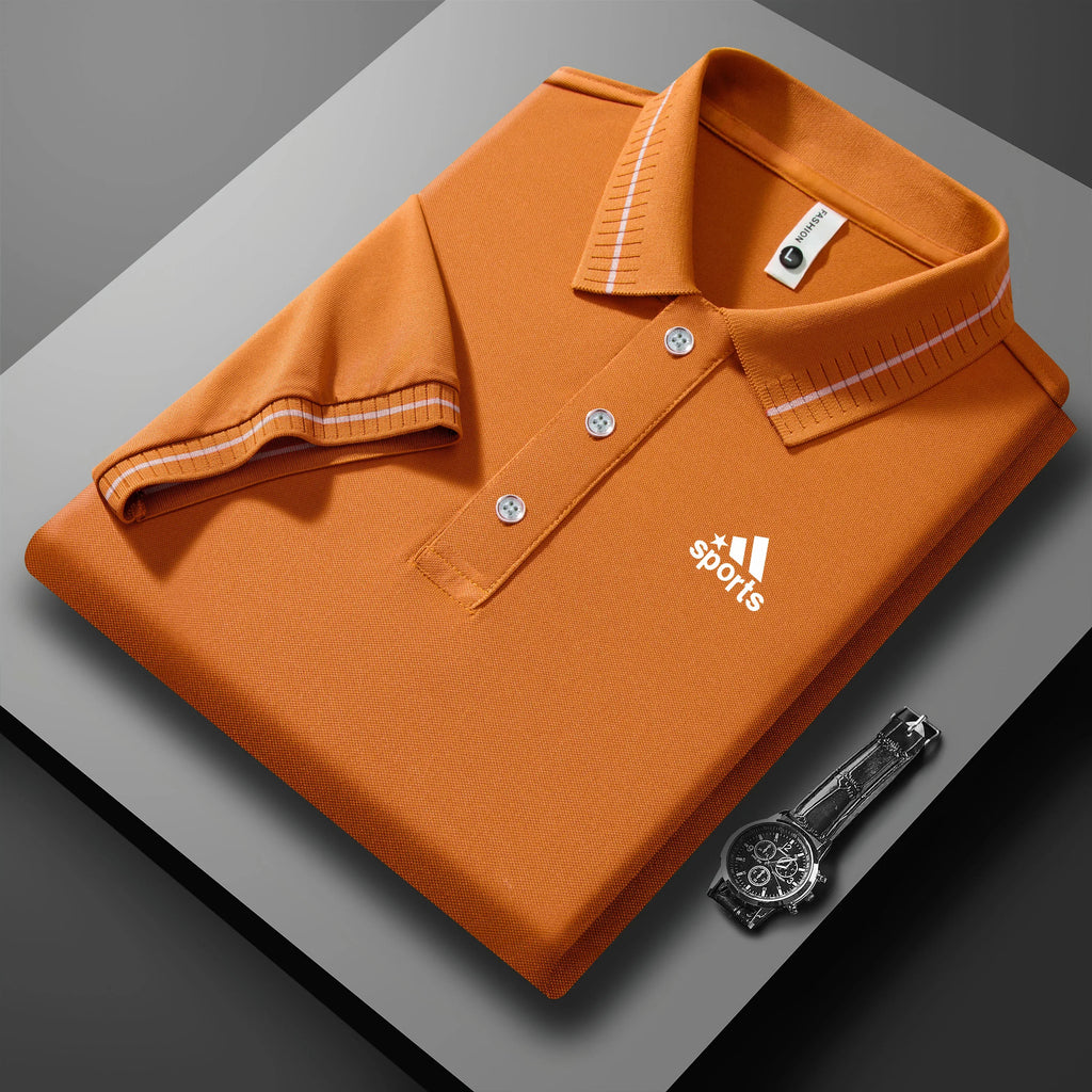 Men's Casual Fashion Short Sleeve POLO Shirt Summer Comfortable Top Quality Cotton Breathable Unisex Solid Color Polo Shirt