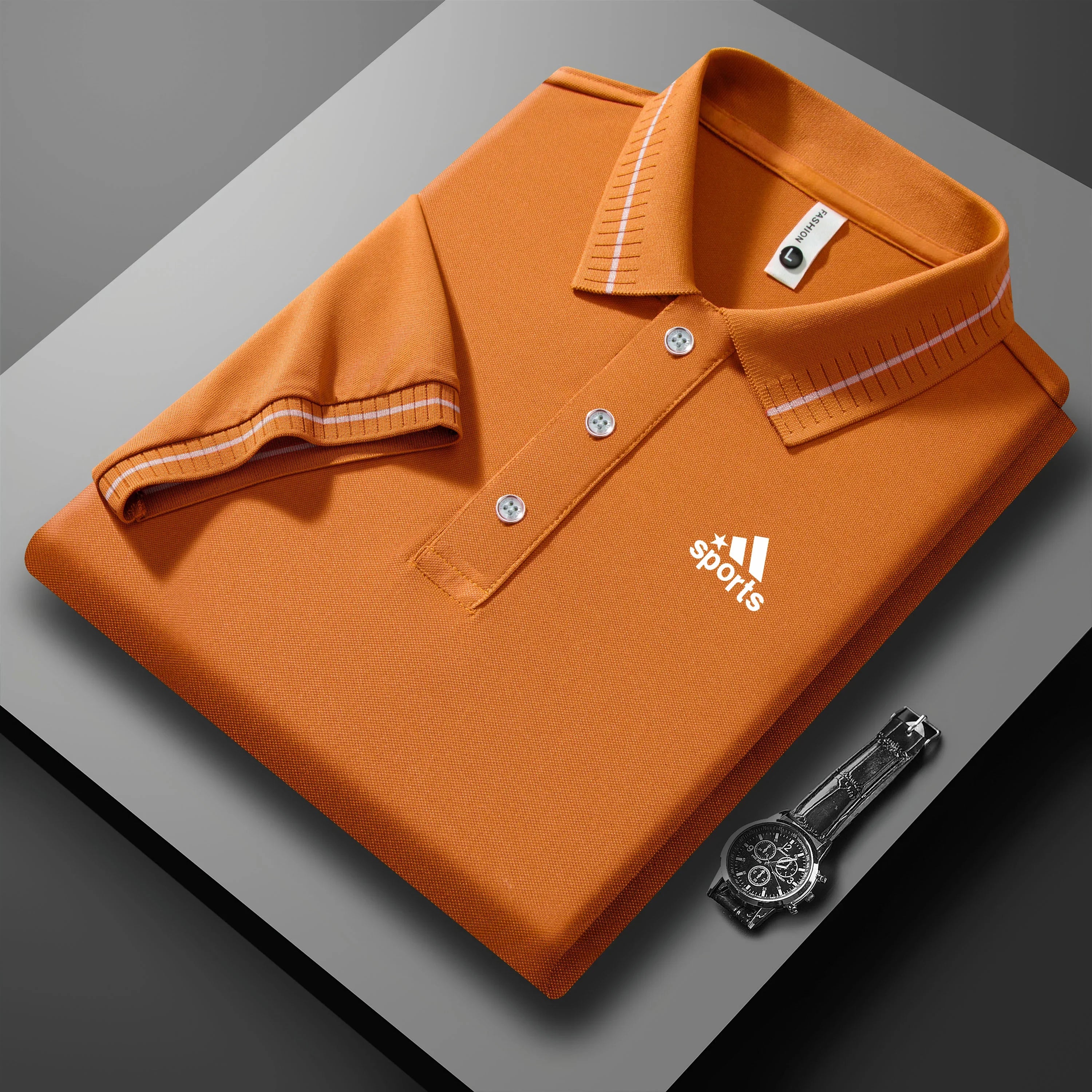 Men's Casual Fashion Short Sleeve POLO Shirt Summer Comfortable Top Quality Cotton Breathable Unisex Solid Color Polo Shirt