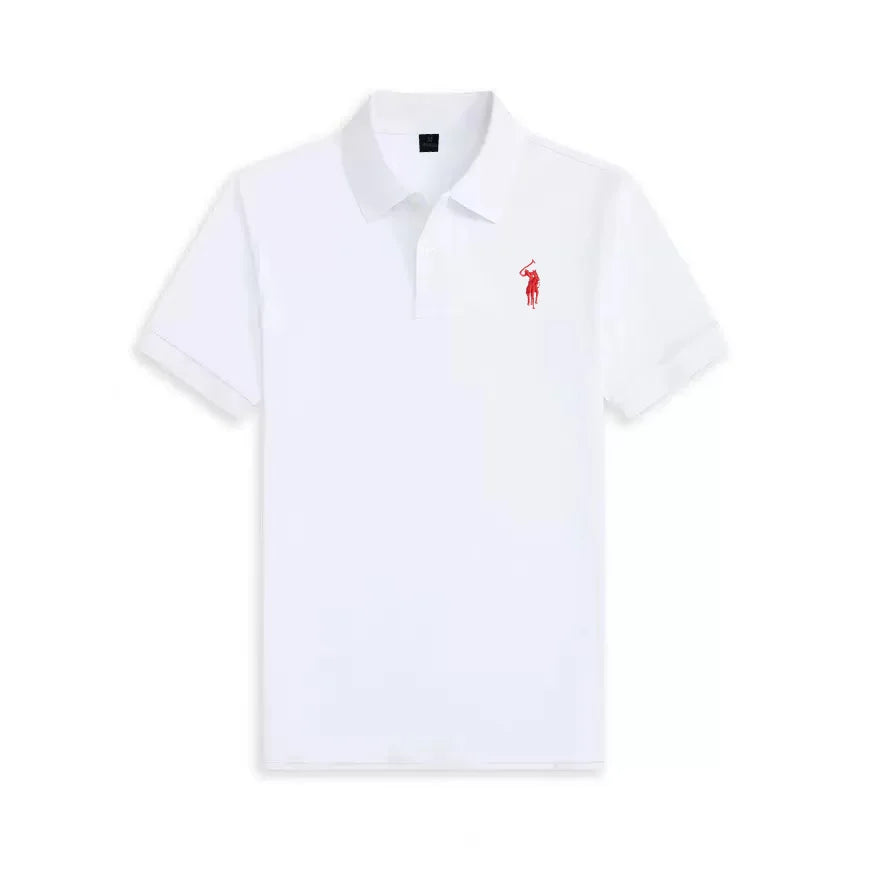 Short sleeved men's polo shirt summer fashion high-end brand pony embroidery golf top casual business T-shirt