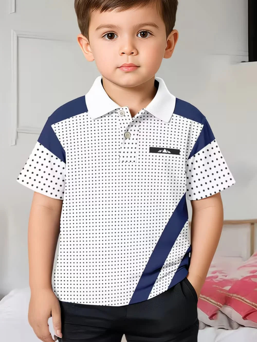 Children Polo Shirts Striped 3D Print Kids Summer Fashion Casual Lapel T-Shirt Boy Girl Unisex Children's Clothing Tshirt Tops