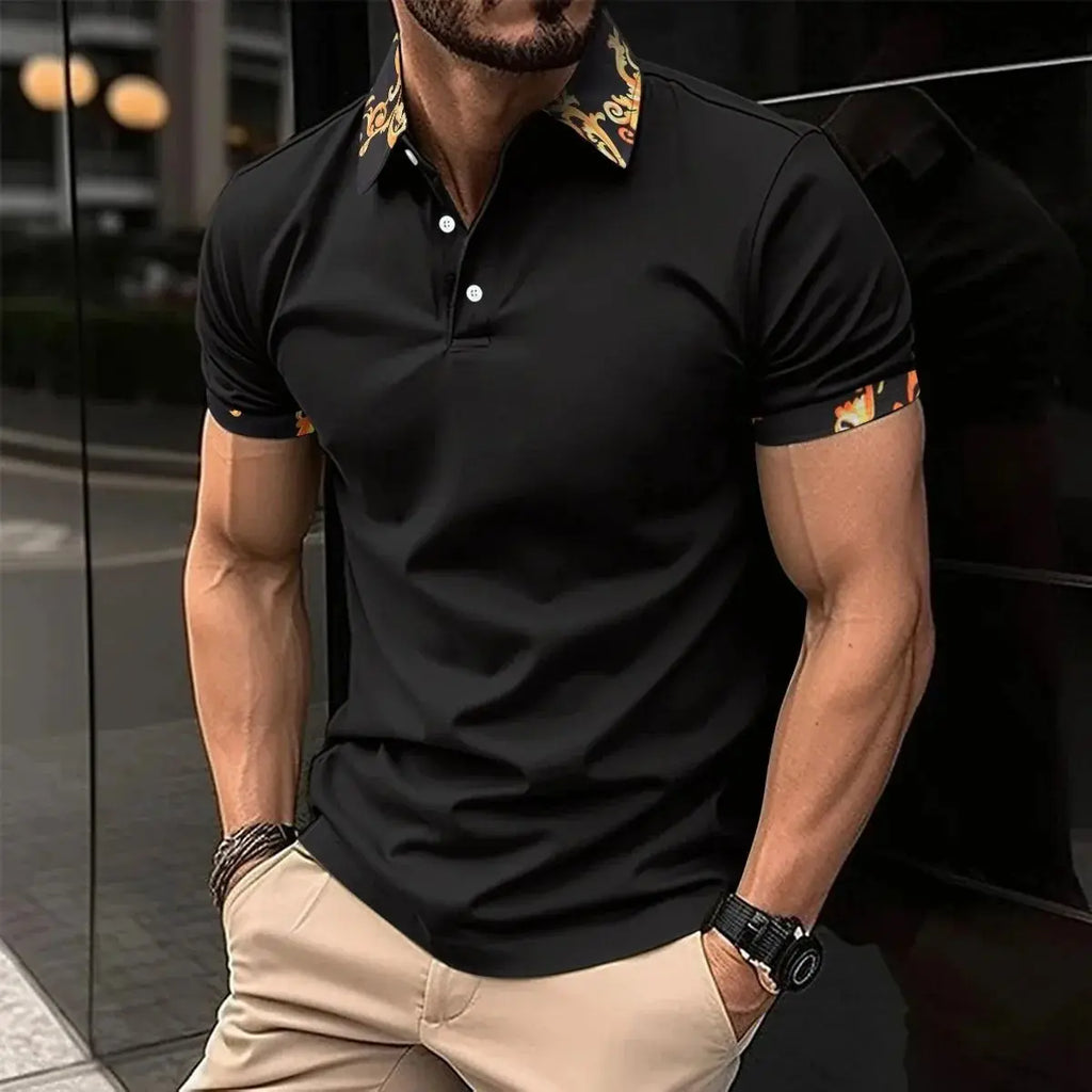 The 2026 Summer New Men's POLO Shirt Features A Casual Fashionable Comfortable Soft and Breathable 3D Striped Pattern Print Kids