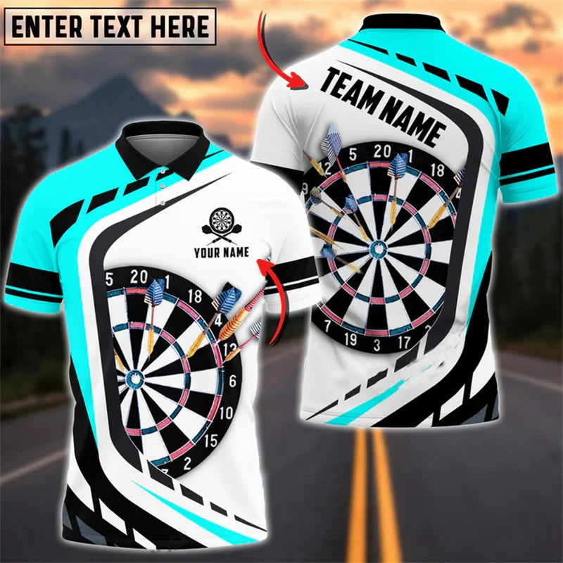 2025 New Design Polo Shirts Unisex Personality Custom Name Lapel Button Polo Shirt Unique 3D Print Summer Sport Breathable Top